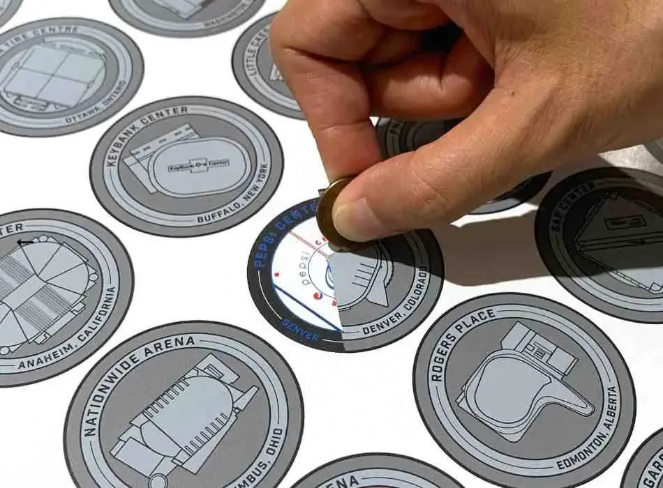 Hockey Arenas Scratch Off Map