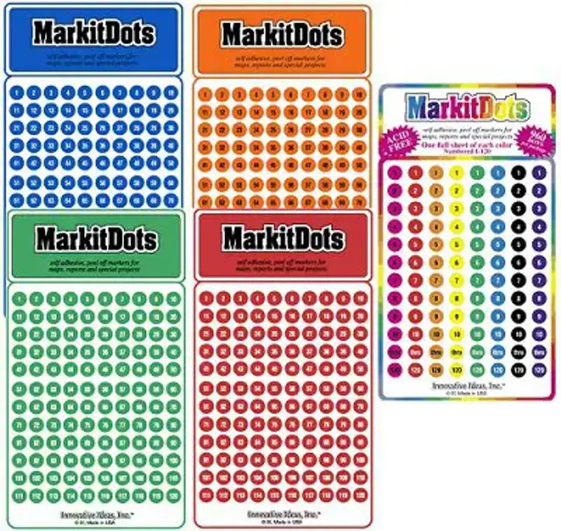 Mark-It Sticker Dots (Numbered)