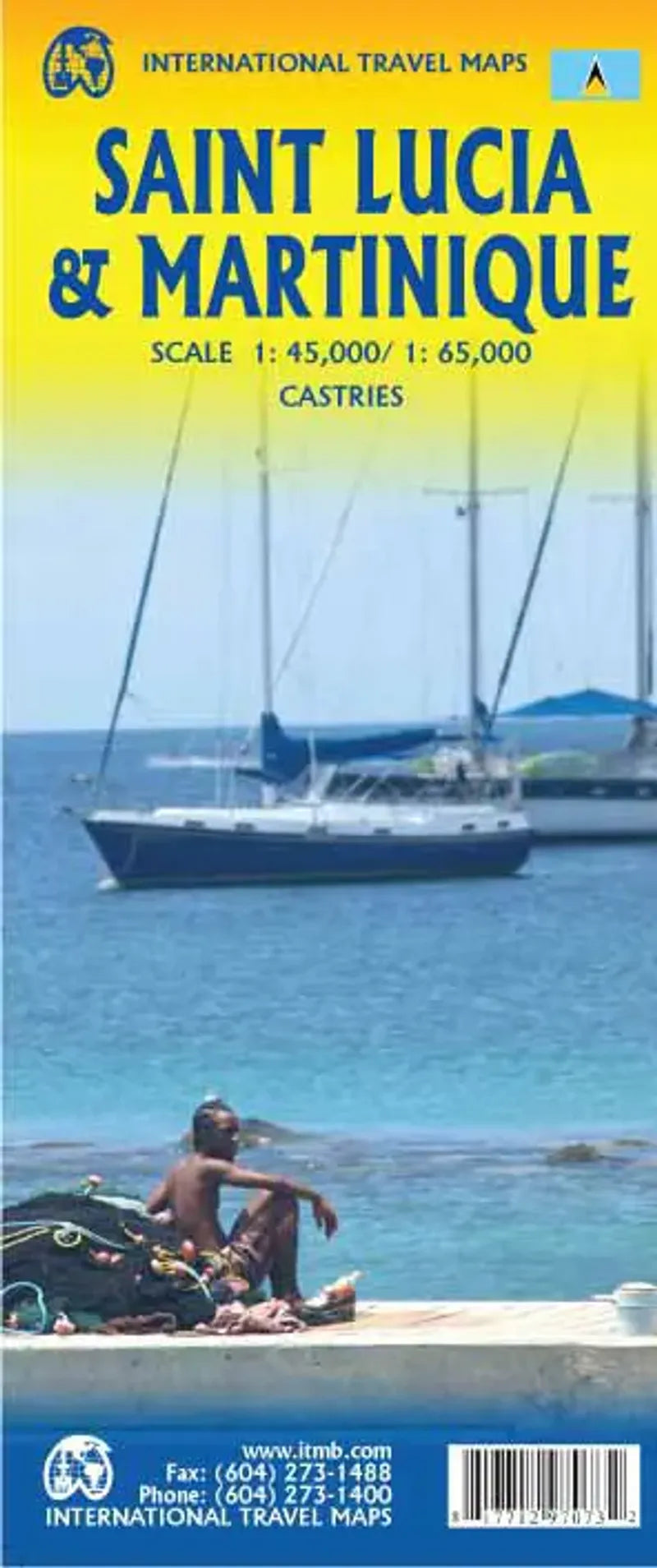 St. Lucia & Martinique Travel Map