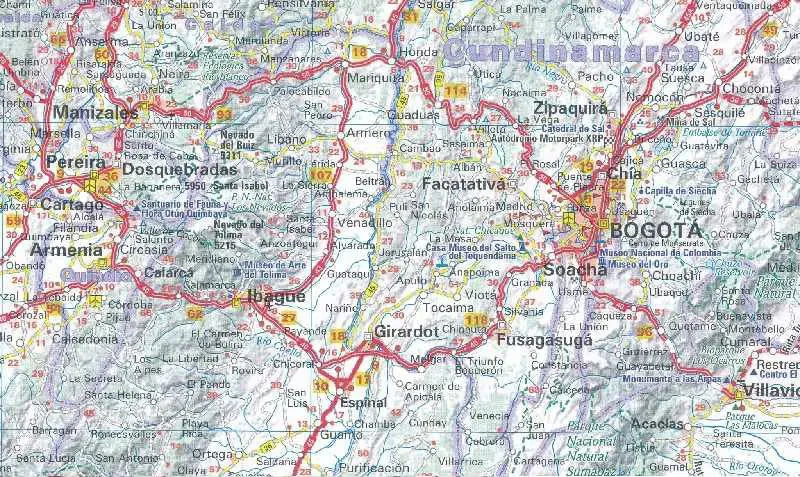 Colombia Travel Map