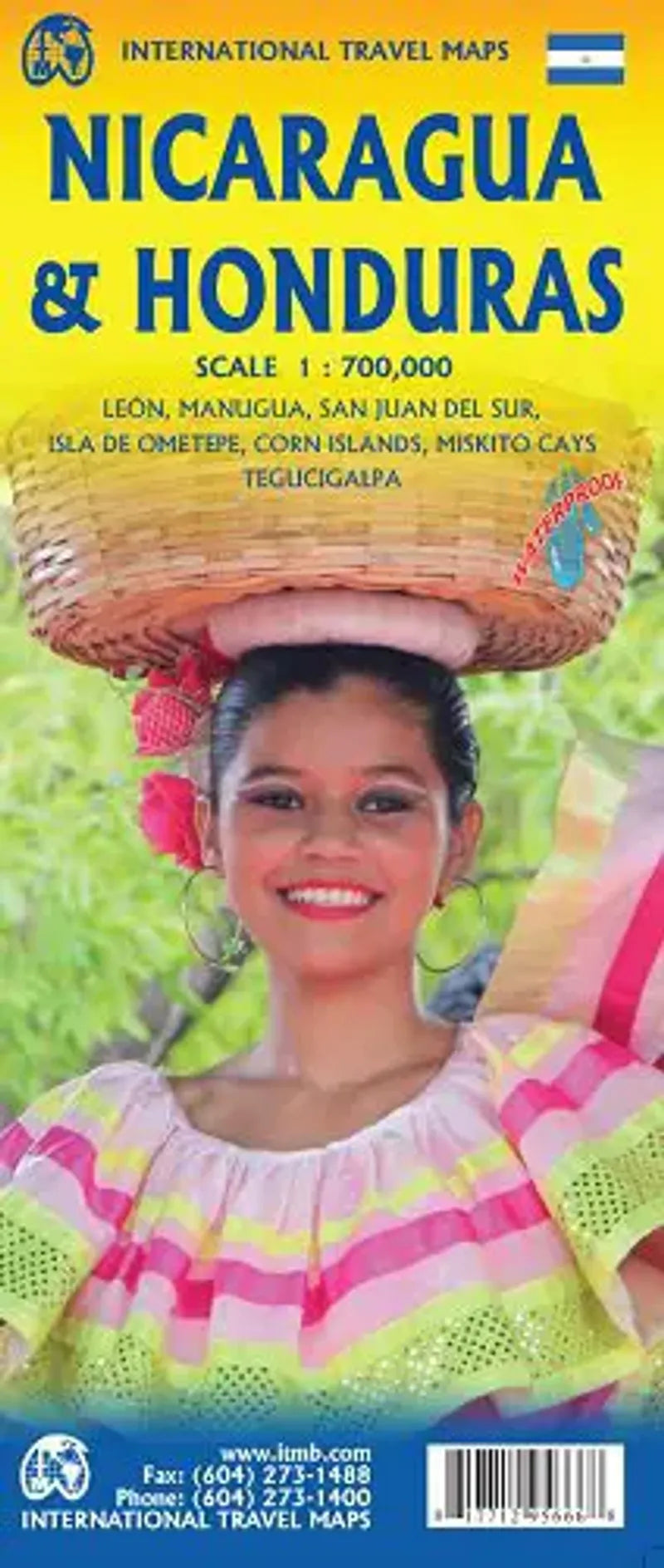 Honduras & Nicaragua Travel Map