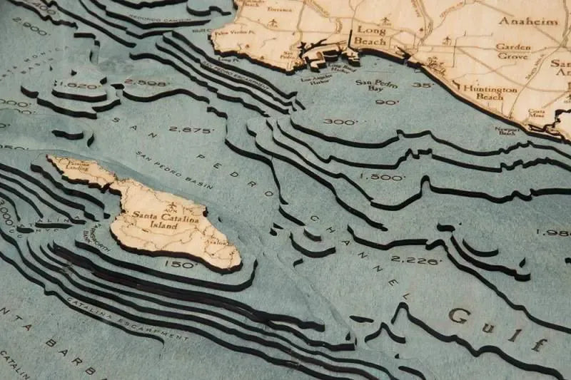Los Angeles to San Diego Wood Chart