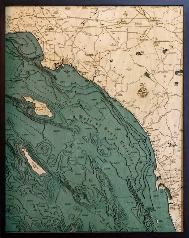 Los Angeles to San Diego Wood Chart