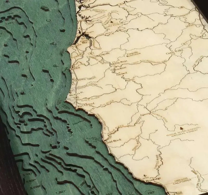 Oregon Coast Wood Chart
