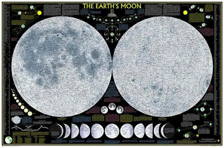 Moon Map Poster by National Geographic