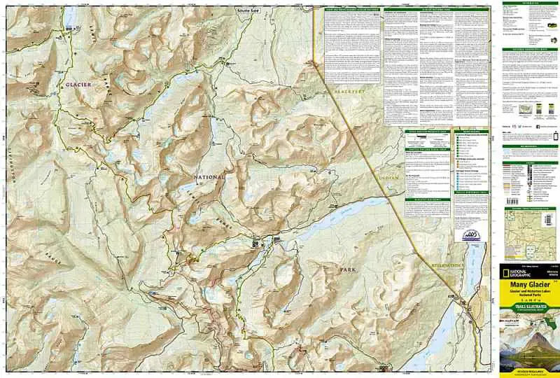 Glacier NP - Many Glacier Trail Map