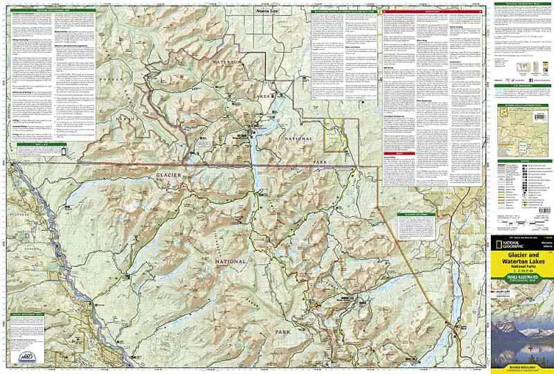 Glacier and Waterton Lakes National Parks Map