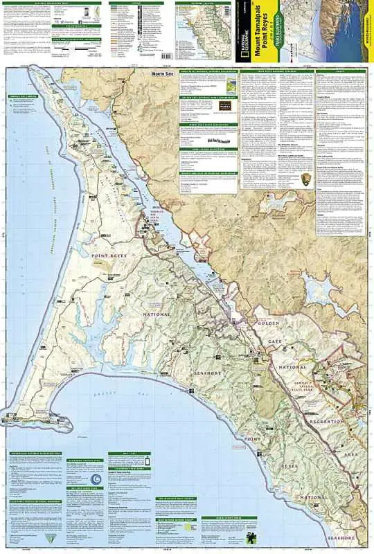 Mt Tamalpais & Pt Reyes Map
