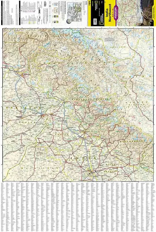 India Northwest Travel Map