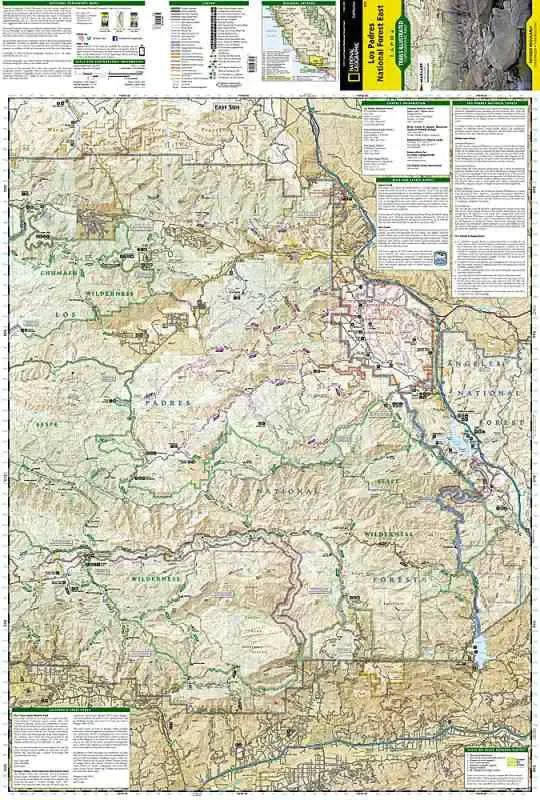Los Padres National Forest East Map
