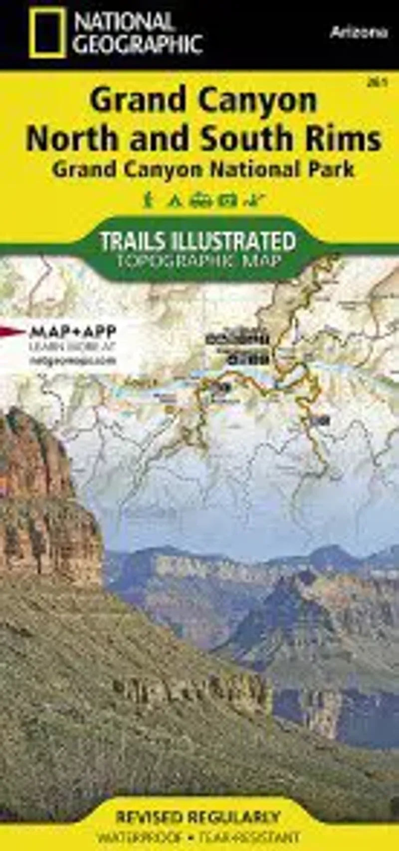 Grand Canyon National Park Bright Angel Canyon Map