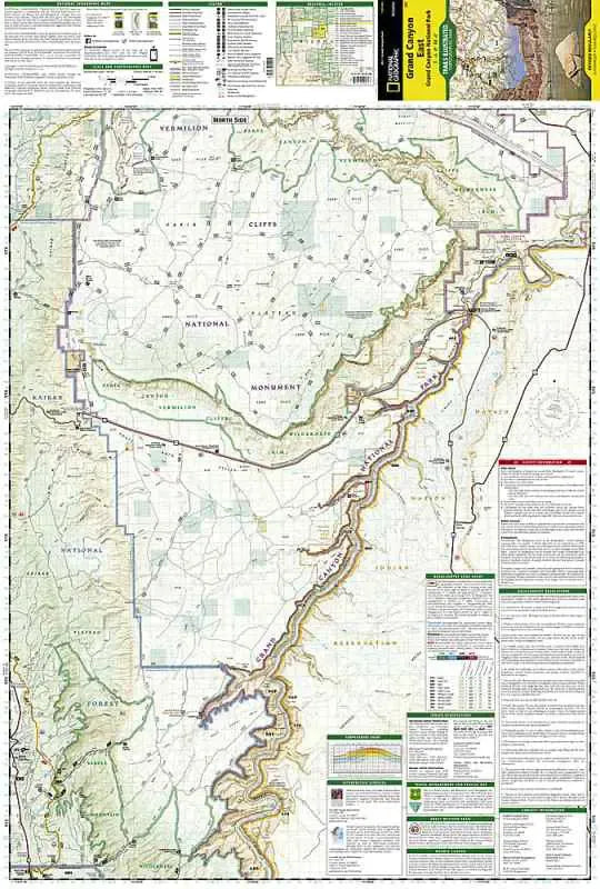 Grand Canyon National Park East Map