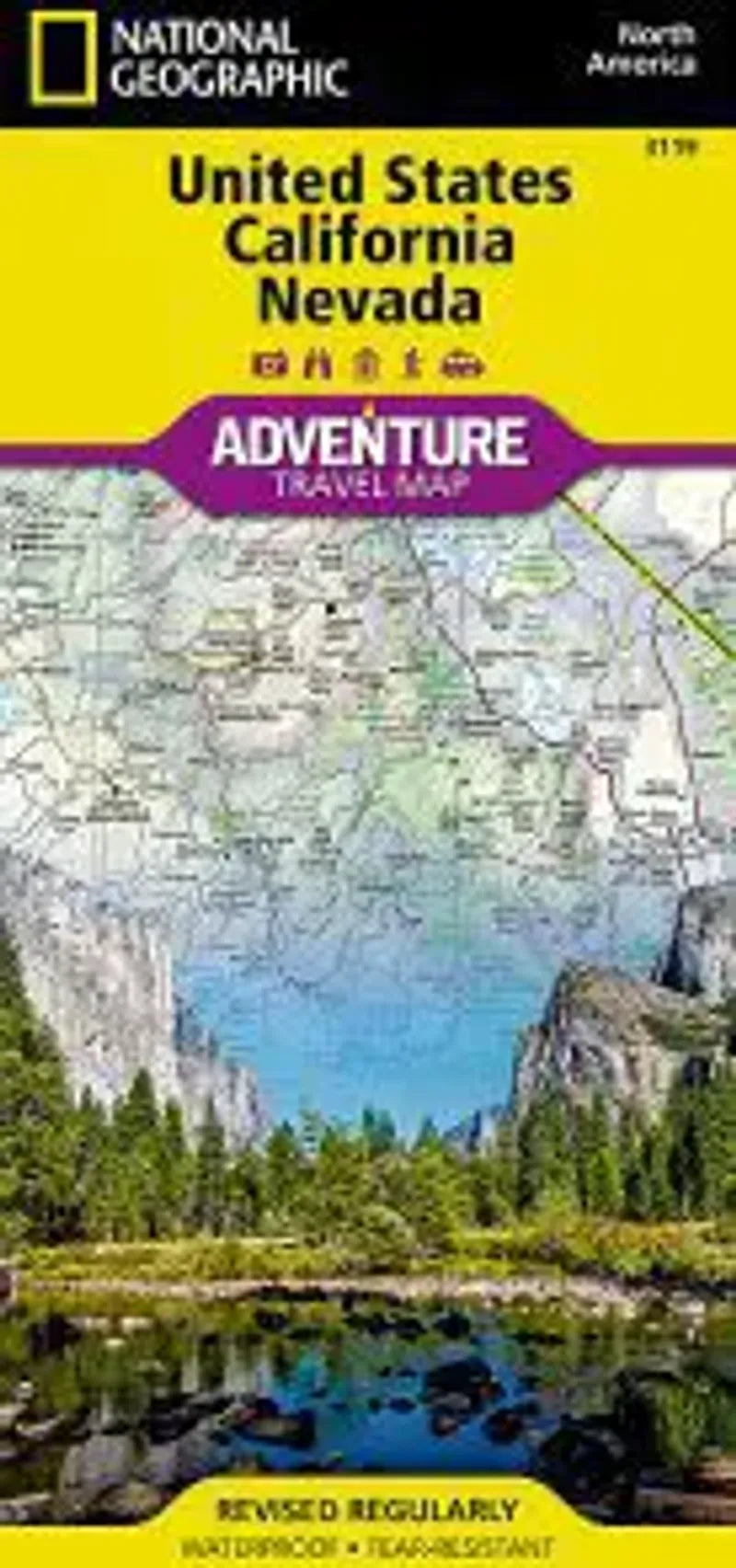 United States California & Nevada Travel Map