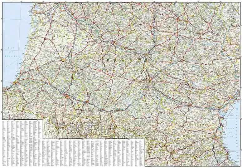 Southern France Travel Map