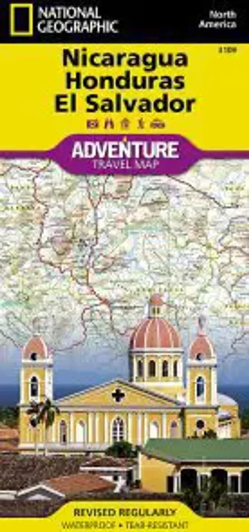 Nicaragua, Honduras & El Salvador Travel Map