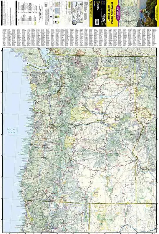 United States Pacific Northwest Travel Map