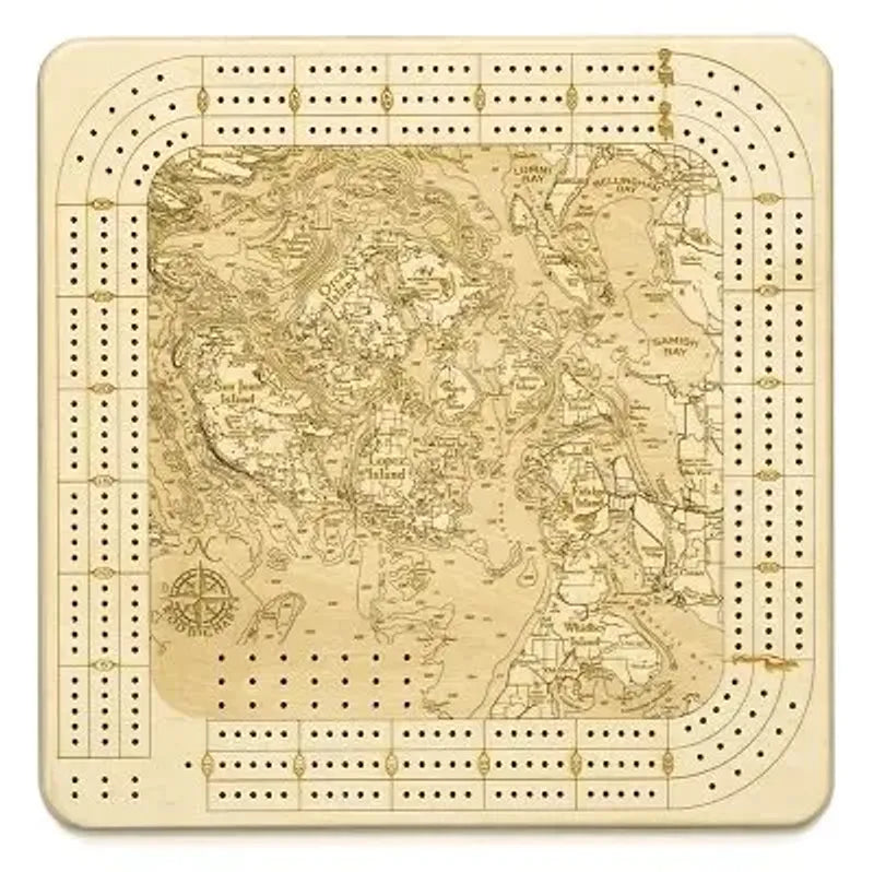 San Juan Islands Cribbage Board