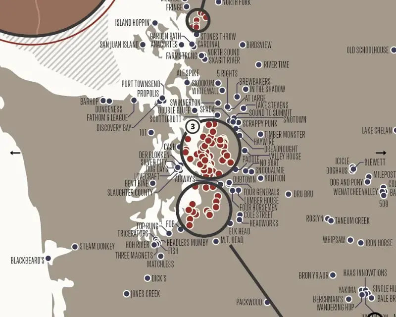 Breweries of the United States Map