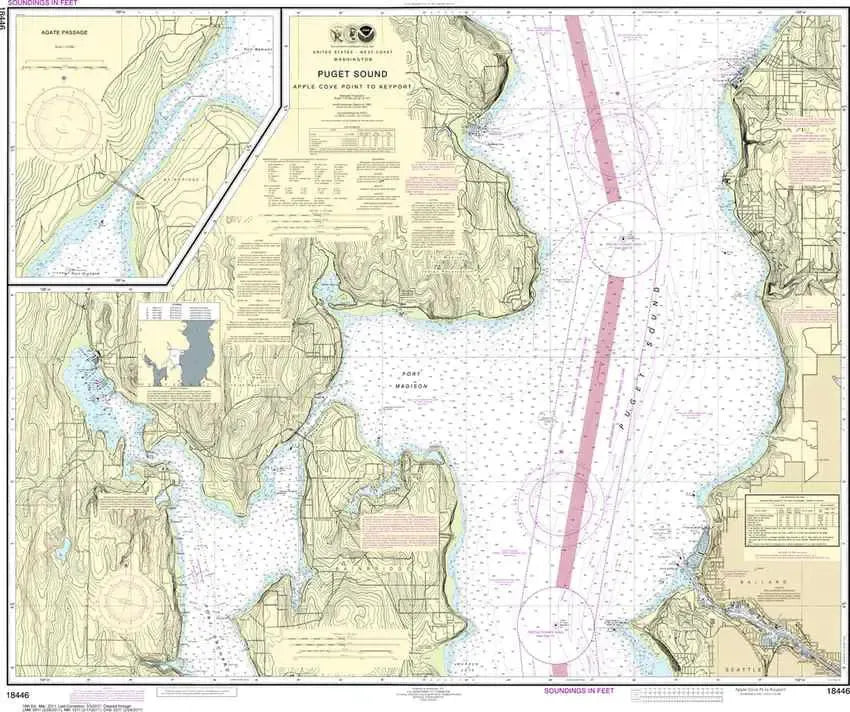 NOAA Chart 18446 - Apple Cove to Keyport