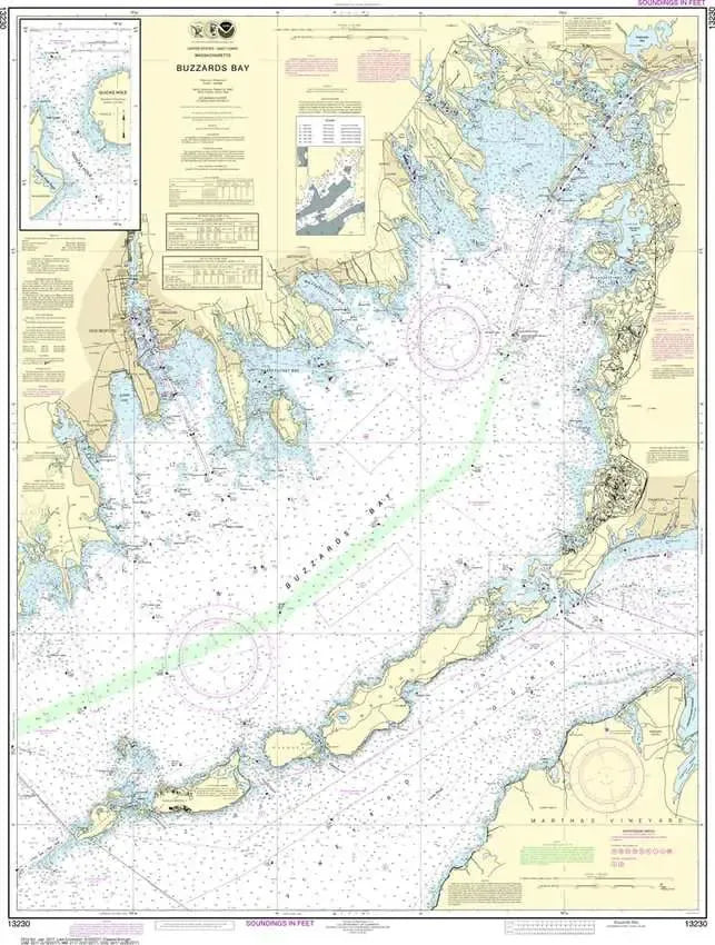 Nautical Chart 13230 Buzzards Bay