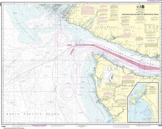 NOAA Chart 18480 - WA Coast - Approaches to Strait of Juan de Fuca