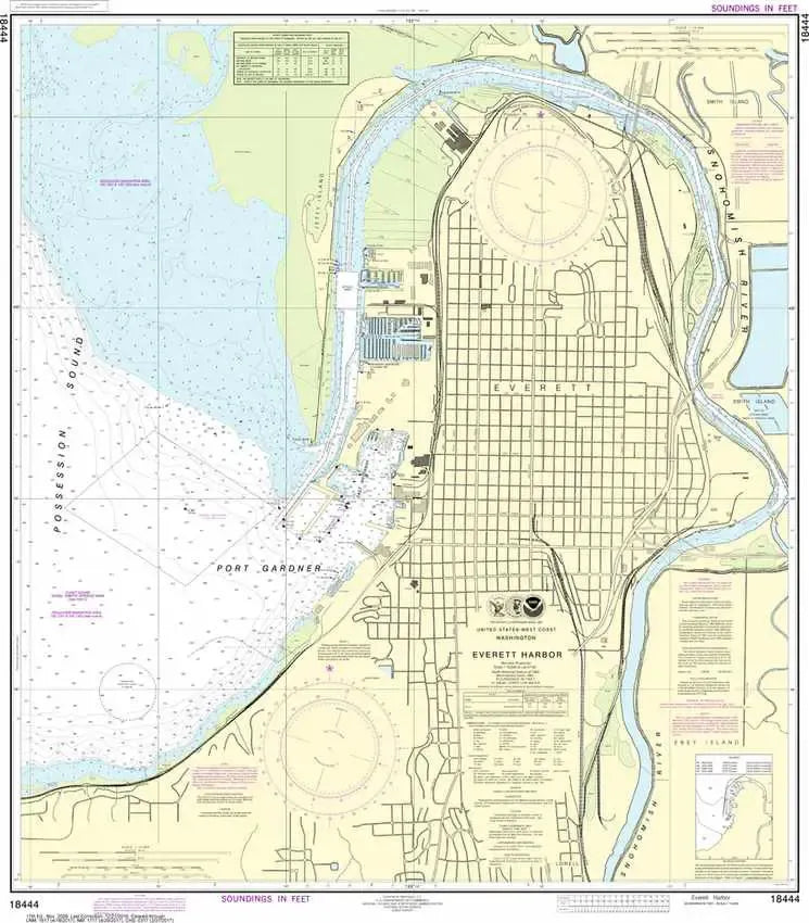 NOAA Chart 18444 - Everett Harbor