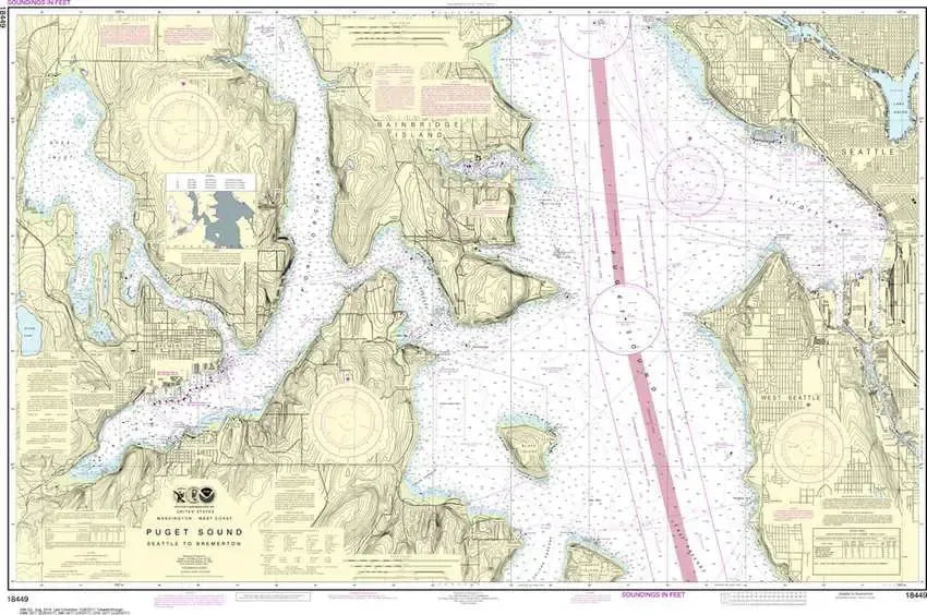 NOAA Chart 18449 - Seattle to Bremerton