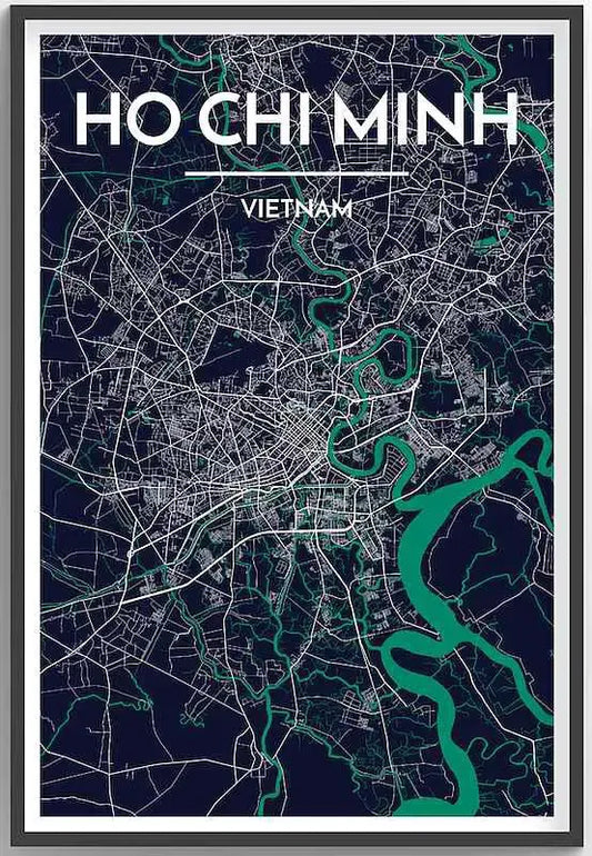 Ho Chi Minh Map Print