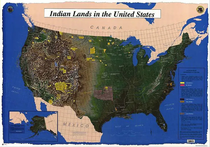 Indian Lands in the United States - Satellite Image