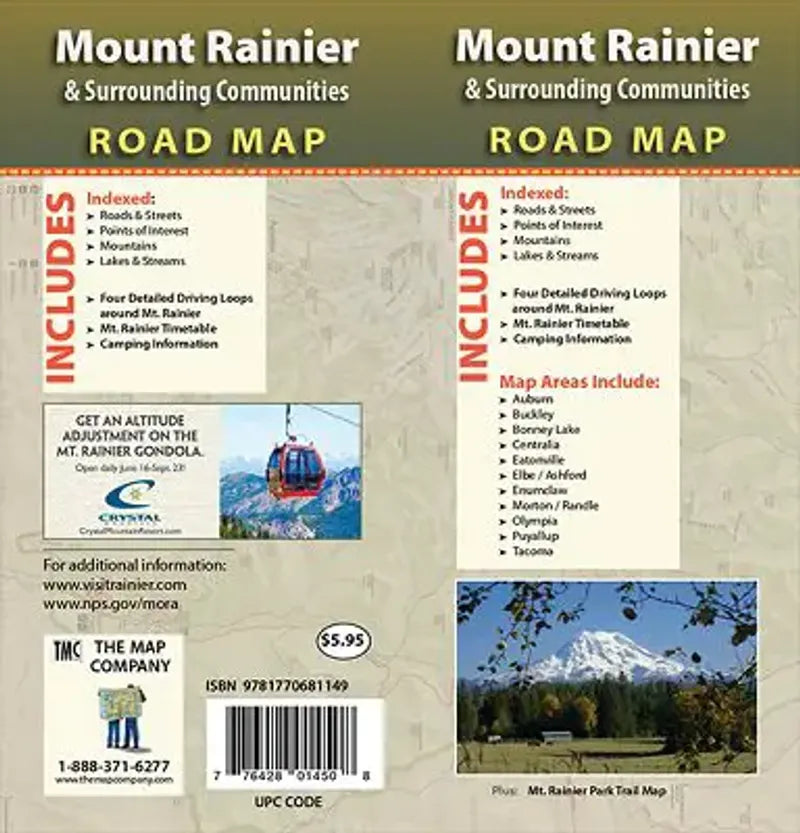 Mt Rainier & Surrounding Area Road Map