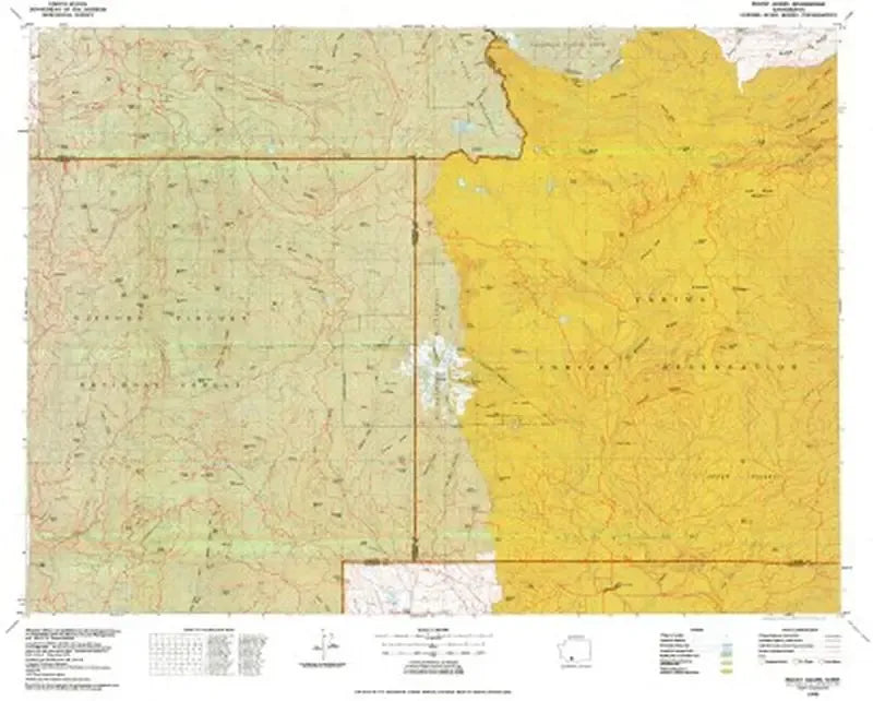 Mount Adams USGS 1:100K Topo Map