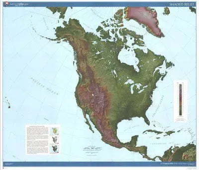 North America Shaded Relief Map