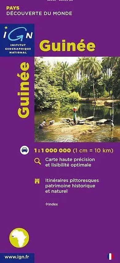 Guinea Travel Map by IGN