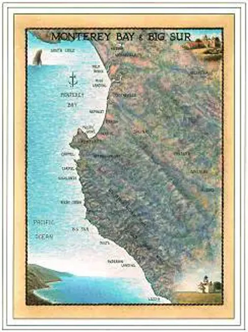Monterey Bay & Big Sur Art Print