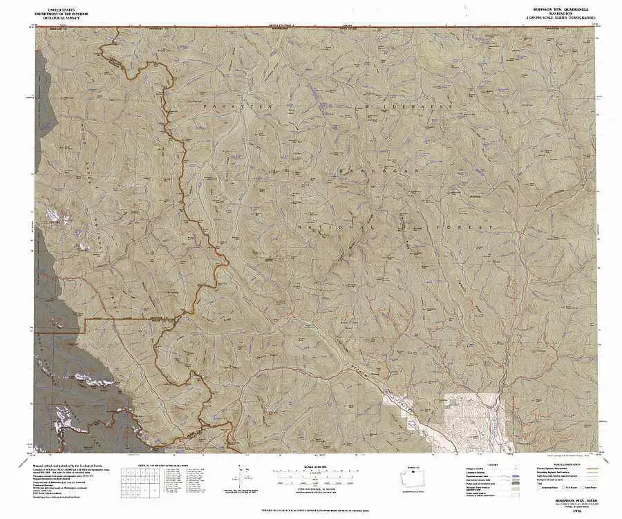Robinson Mountain USGS 1:100K Topo Map