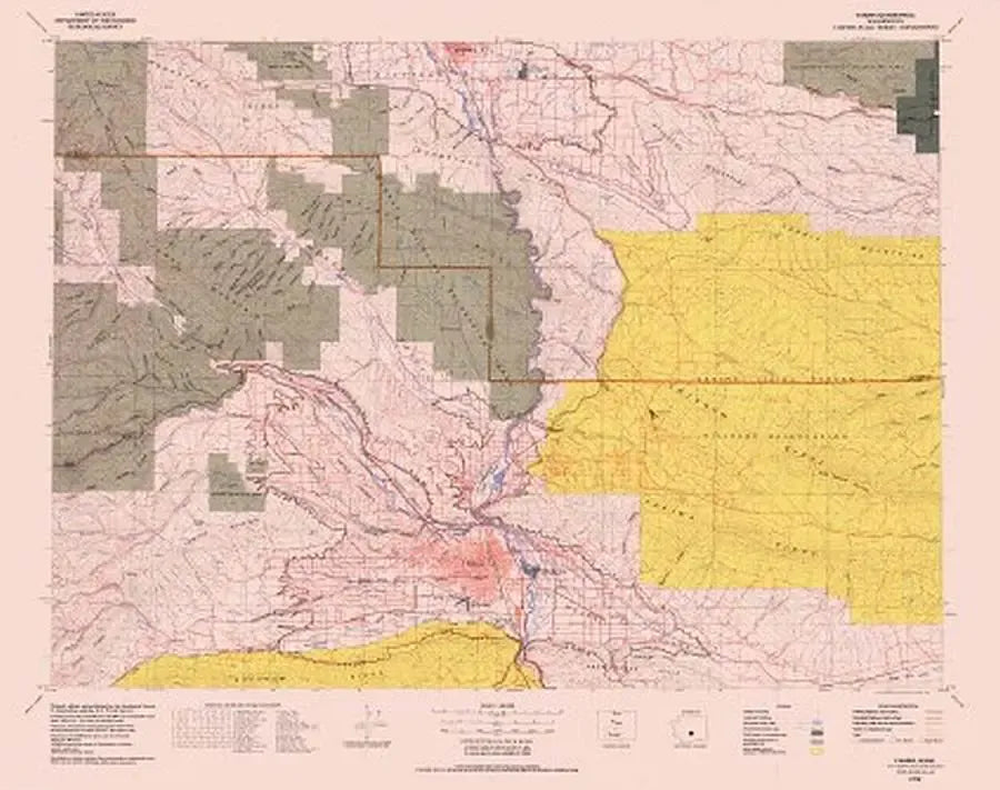 Yakima USGS 1:100K Topo Map