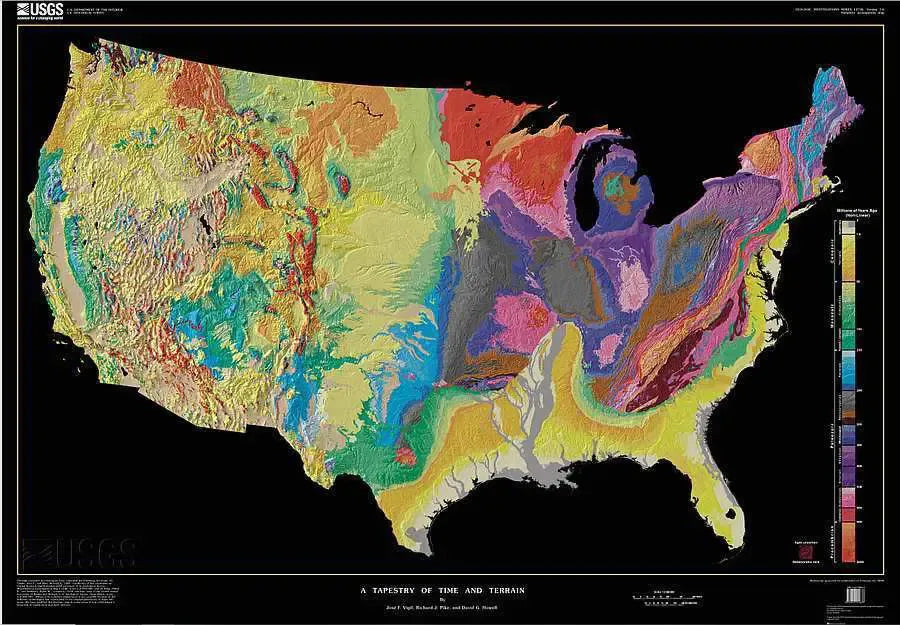 Tapestry of Time and Terrain: United States Geologic Map