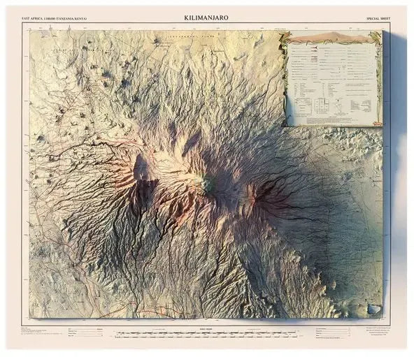 Kilimanjaro 1978 Relief Map