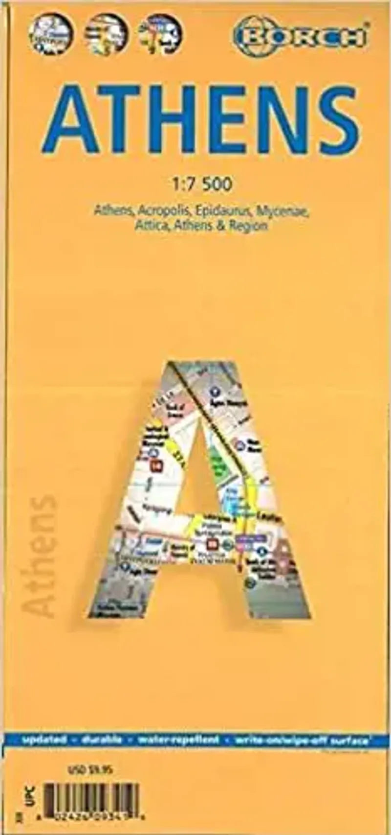 Athens City Map by Borch