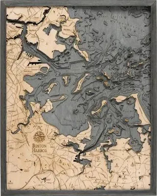 Boston Harbor Wood Chart