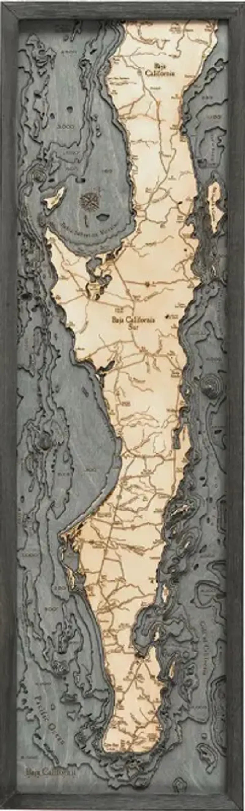 Baja Peninsula Woodchart