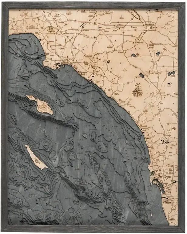 Los Angeles to San Diego Wood Chart