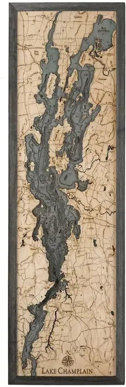 Lake Champlain Wood Chart