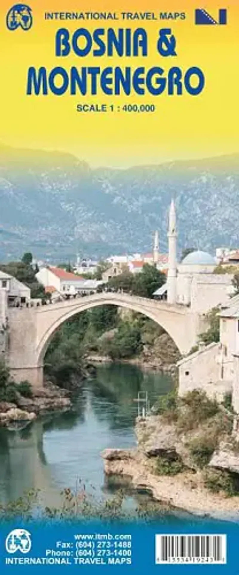 Bosnia & Montenegro Travel Map