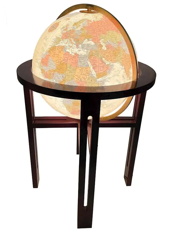 Naples Illuminated Antique Ocean Globe 20"