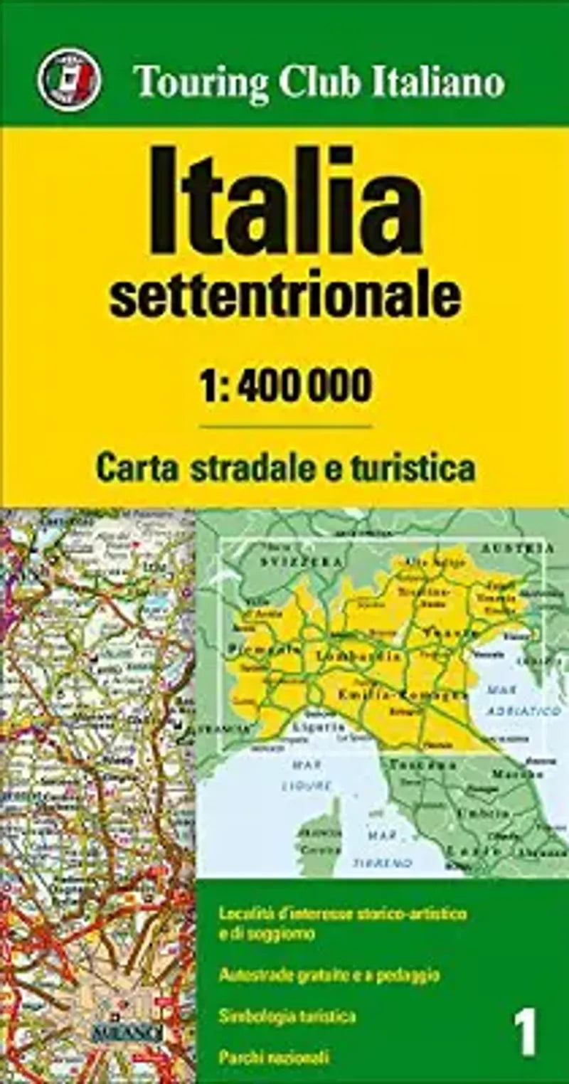 Italy - North Travel Map l Touring Club of Italy