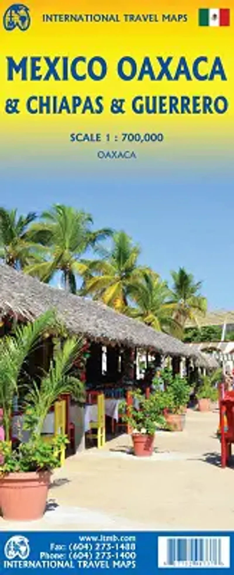 Mexico Oaxaca Chiapas Travel Map
