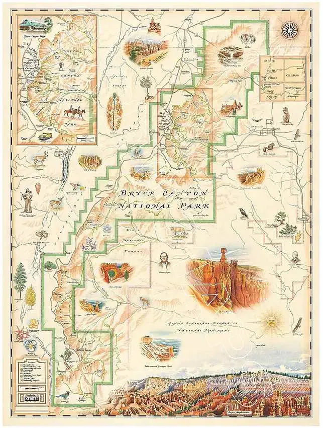 Bryce Canyon National Park Wall Map