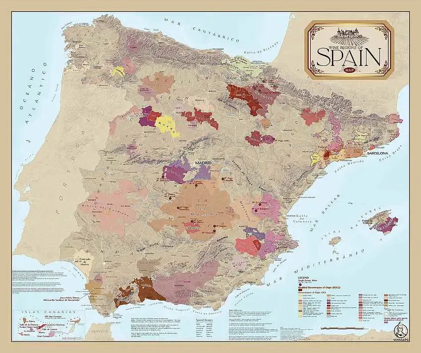 Spain Wine Region Map