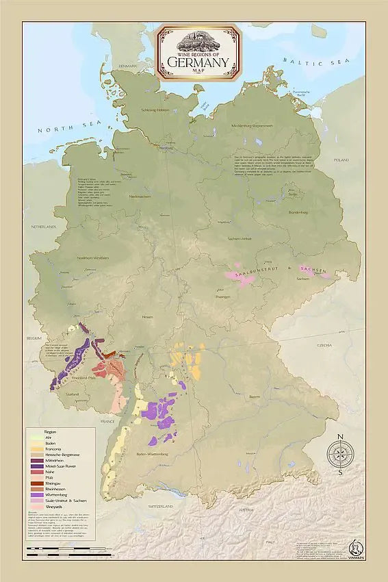 Germany Wine Region Map